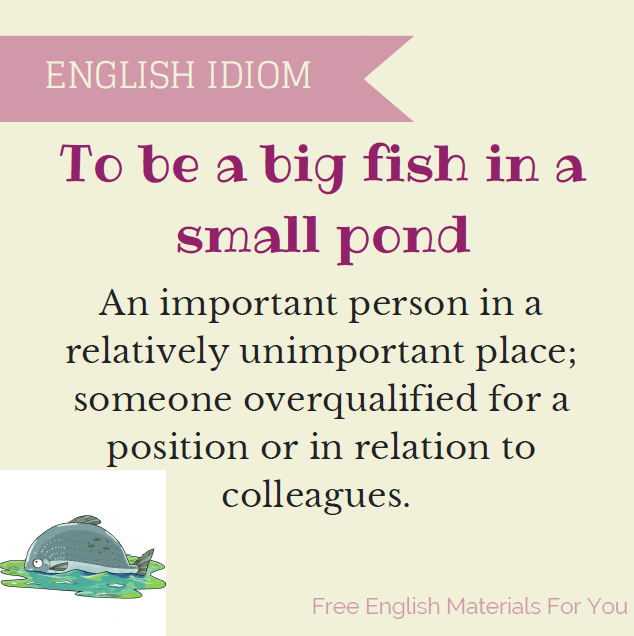 To be a big fish in a small pond