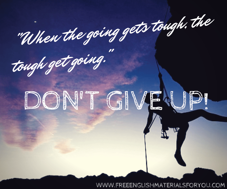 Don't give up