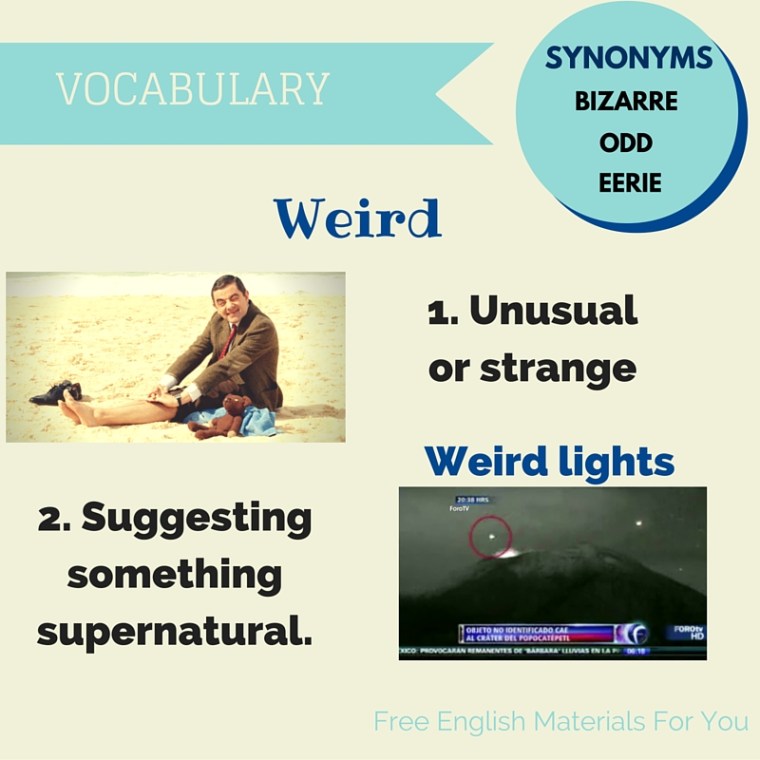 Meaning of weird - Free English Materials For You