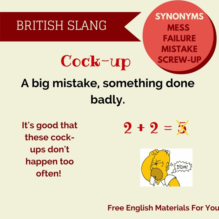 cock up meaning - English slang - Free English Materials For You.jpg