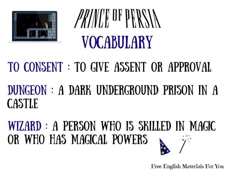 VOCABULARY LIST - episode 5 - English4Gamers - Free English Materials For You - Prince Of Persia (5)