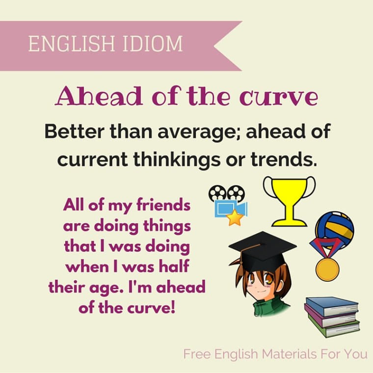 meaning of ahead of the curve - English Idiom - Free English Materials For You - femfy.jpg