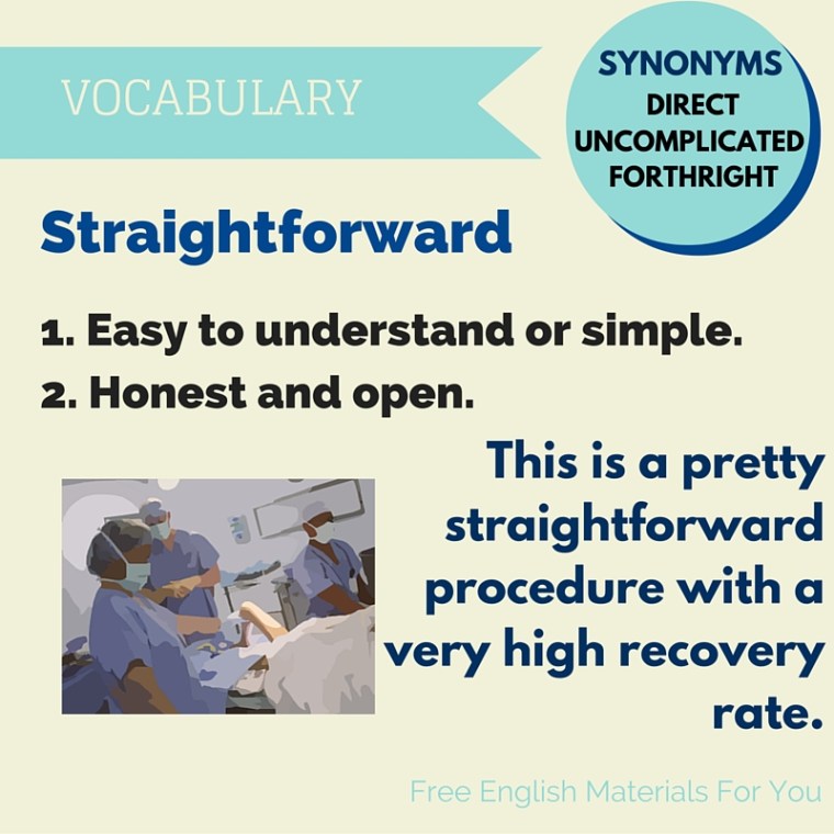 straightforward meaning - English vocabulary - Free English Materials For You - femfy.jpg